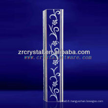 K9 3d laser engraved crystall pillar for decoration